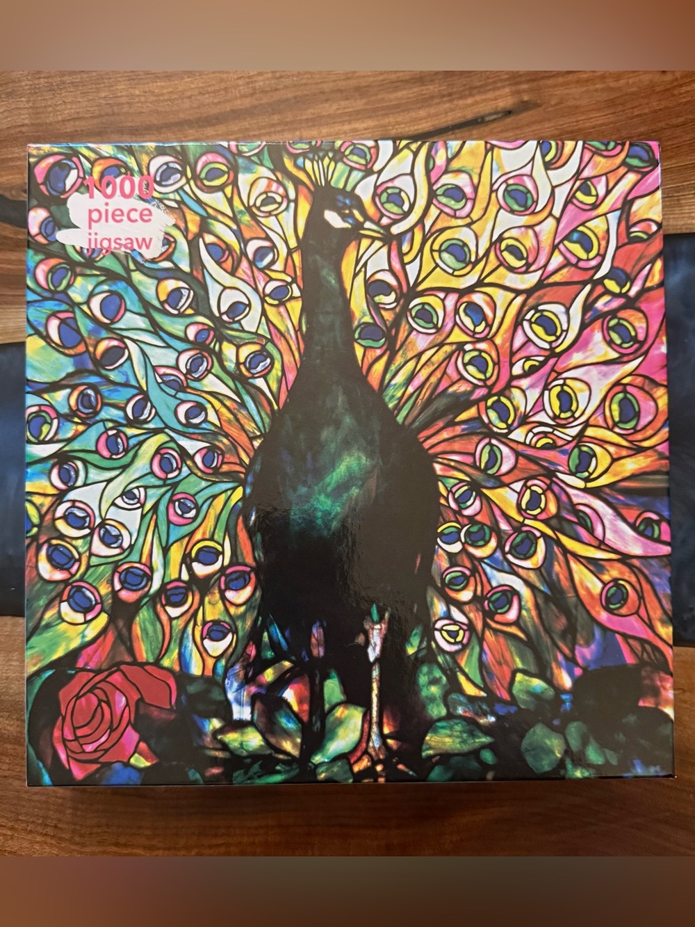 Louis Comfort Tiffany Displaying Peacock 1000-Piece Jigsaw Puzzle